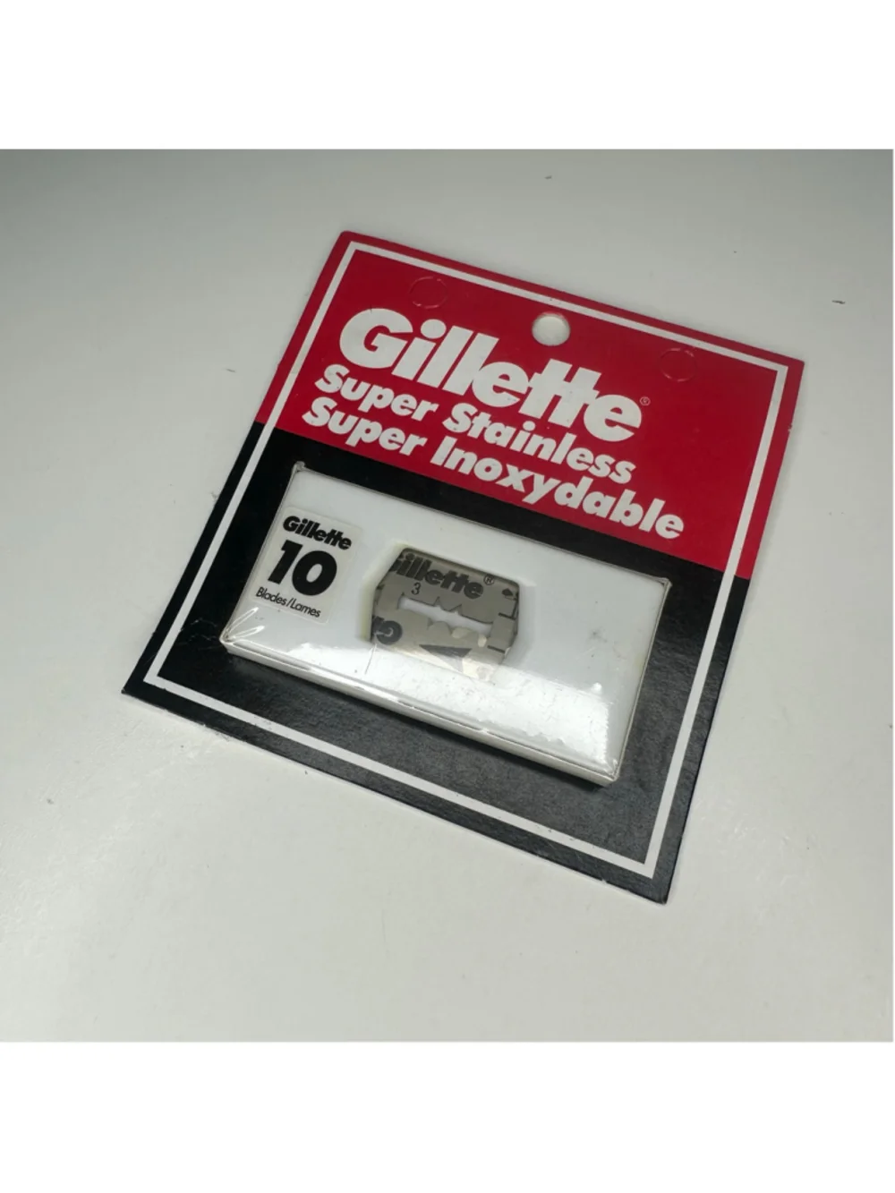 Vintage New in Box Men's Gillette Super Stainless Shaving Blades 10 Pack